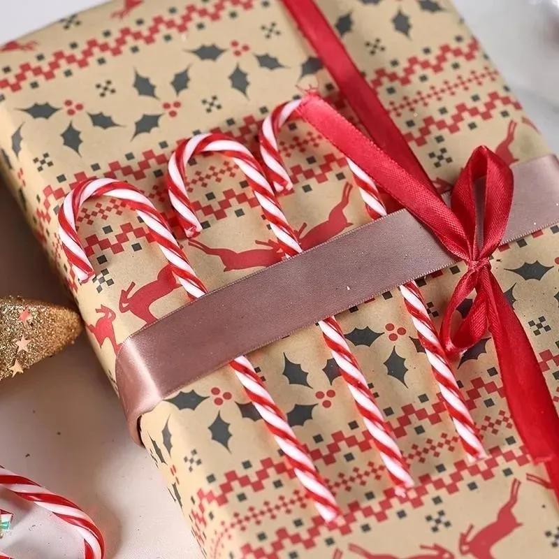 Акриловые рождественские леденцы, подвесные подвески, креативные витые костыли, рождественские елочные украшения, новогодняя вечеринка, домашний декор, оптовая продажа