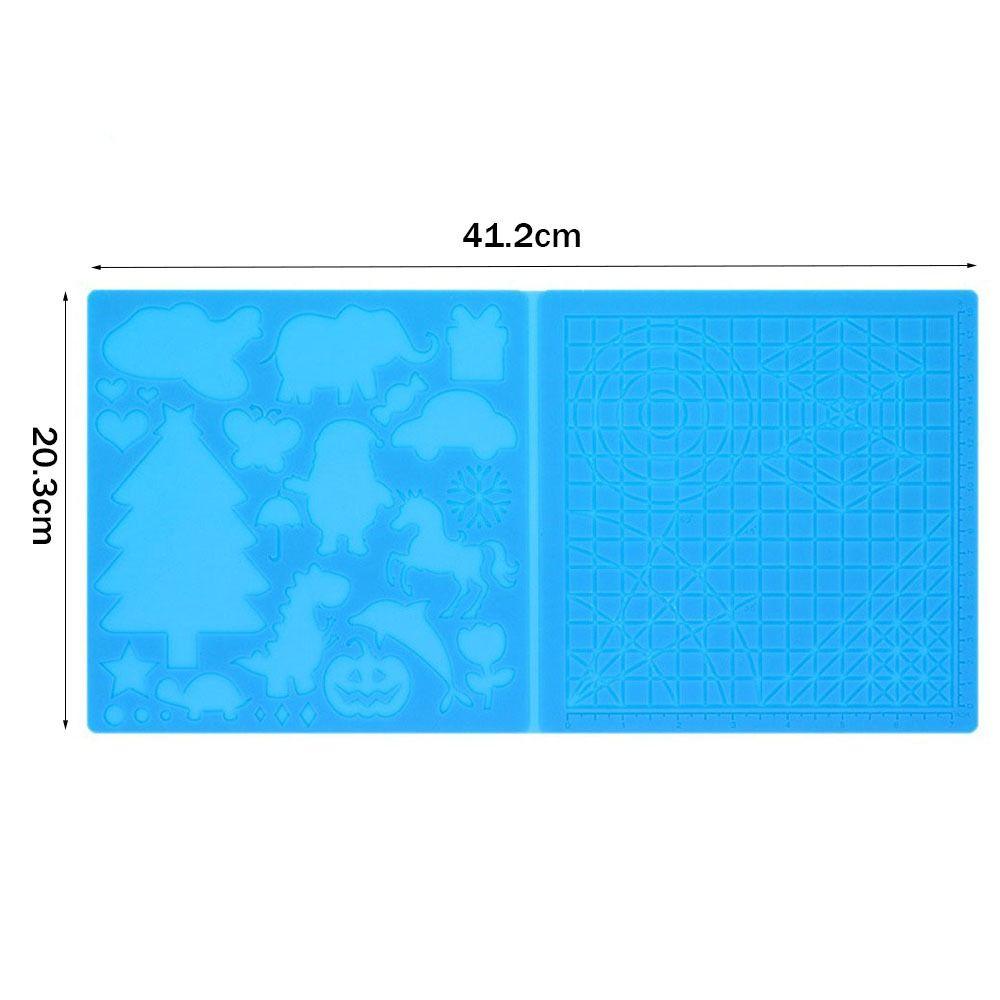 Инструменты Силиконовый коврик с 2 защитами для пальцев Силиконовый коврик Шаблон Инструменты для рисования 3D-печать Ручка Pad