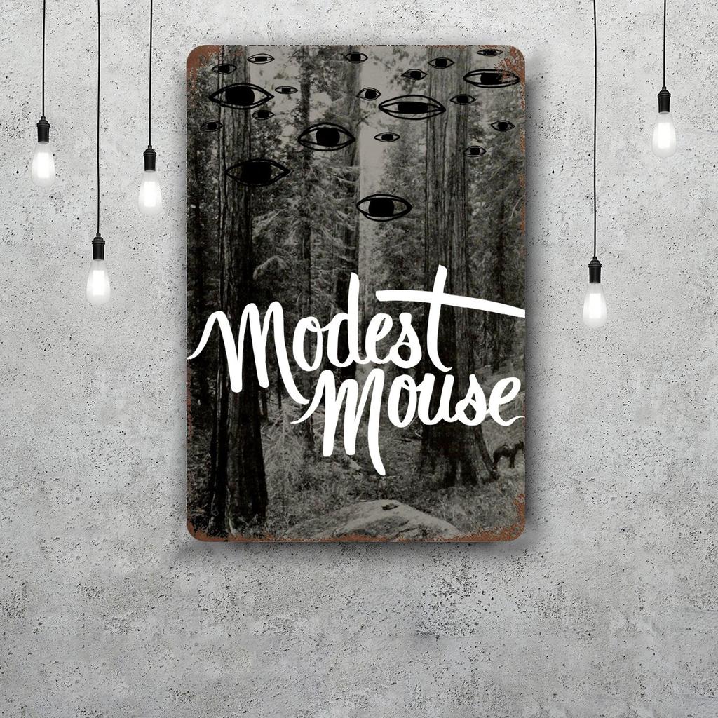 Modest Mouse Винтажная жестяная табличка Декор для дома Настенный декор Искусство Настенная роспись Декор комнаты Декор Ретро Металлическая табличка Постеры для бара