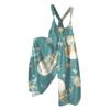 Women's Summer Bib Pants Christmas Printed Vintage Jumpsuit (Non-Adjustable Straps)
