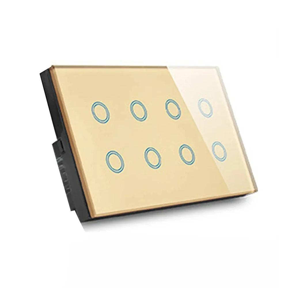 Melery WiFi Smart Touch настенный выключатель света 8-клавишный стеклянная панель 147*86 мм совместим с приложением Tuya и SmartLife Alexa и Google Home