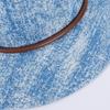 Unisex Fisherman Hat Extra Large Brim Adjustable Fit Hiking Bucket Hat Windproof Buckle Washed Denim Outdoor Travel UV Blocking