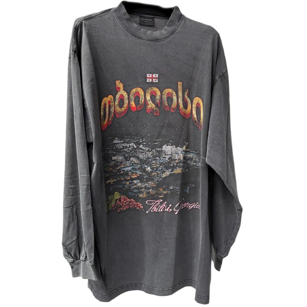Balenciaga Футболка с длинным рукавом большого размера Тбилиси 819022TRVQ71048