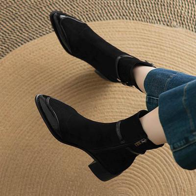 Krazing Po Микрофибра Зимние Остроносые Размер 33 Ковбойские Сапоги Размер 43 Флок Средний Каблук Ботильоны