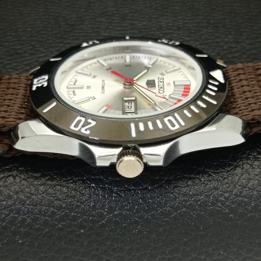 ЯПОНИЯ МУЖСКИЕ SEIKO 5 АВТОМАТИЧЕСКИЕ 6309A ВОССТАНОВЛЕННЫЕ СЕРЕБРЯНЫЕ ЧАСЫ a426511-2