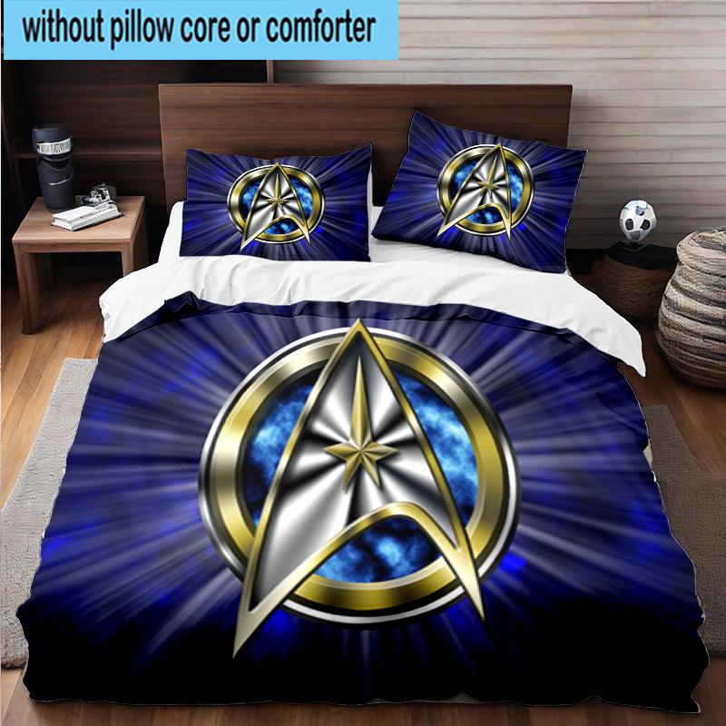 Starship Emblem 3pcs Bedding,Including 1pc Duvet Cover And 2pcs Pillowcases Perfect for Christmas,Ideal for Bedroom, Dormitory