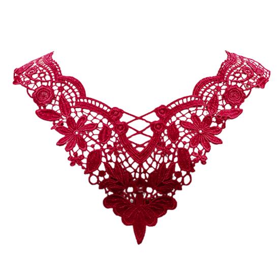 Yousheng Embroidered Lace Collar Hollow Out Lace Fabric Trim Applique Neckline Women Lace Collar Applique for DIY Sewing Supplies Wedding Dress