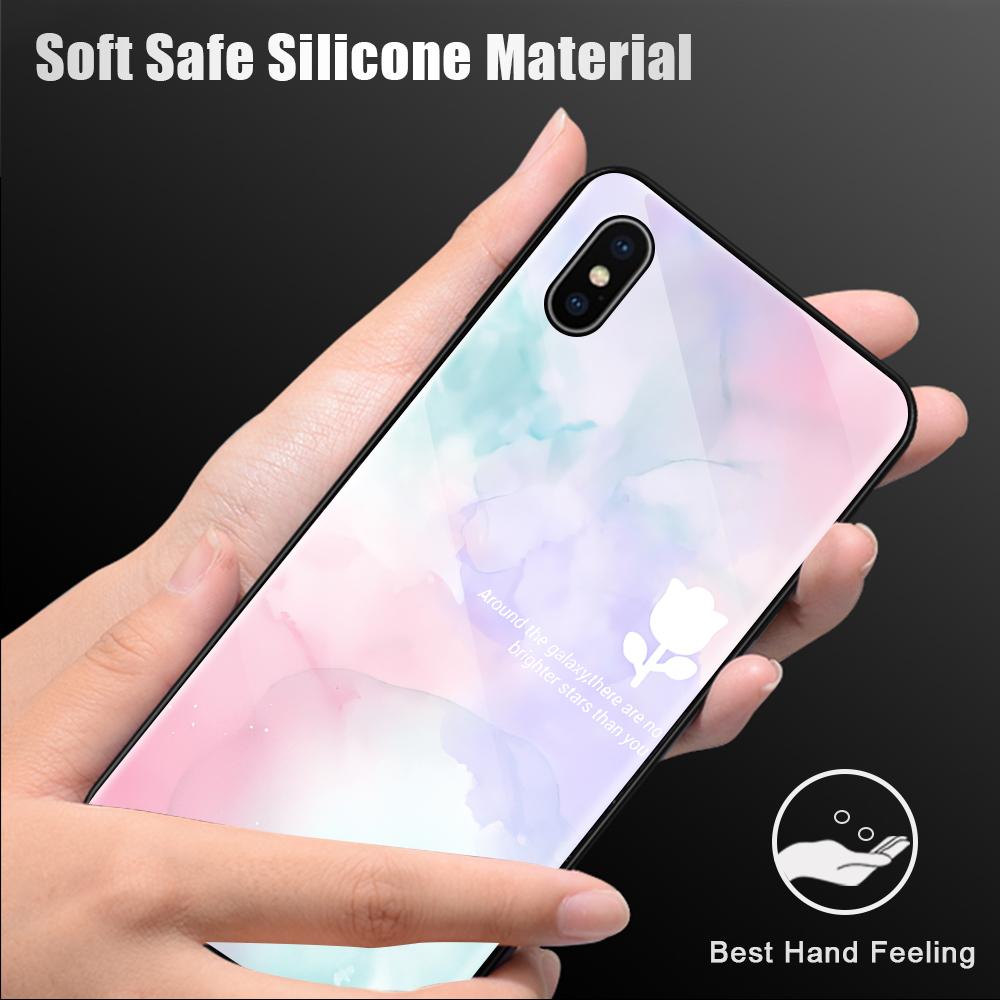 Чехол для телефона из закаленного стекла для Samsung A06 A12 A16 A22 A32 A34 A53 A56 S20FE S23 S25 iPhone 11 12 13 14 15 16 17, мягкий край, противоударный, гладкий чехол