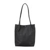 [Sifre] Synthetic Leather Handle Tuck Tote Bag, A4 Size Fit, 12cm Depth, Magnetic Buttons, Osamu Goods, Women's, OG14. Black Jill