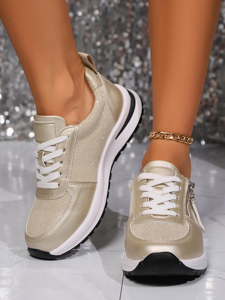 Осенняя повседневная модная удобная женская обувь на танкетке, универсальная, на шнуровке, легкая спортивная женская вулканизированная обувь