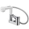 SANEI Spray Mixer Faucet for Hair 50cm No Rubber Two-Valve Washing, Shower/Straight Switch, Hose, Stopper, K37100-W