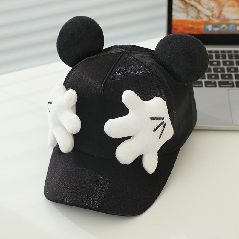 Очаровательная кепка с принтом пальм для защиты от солнца с жемчужным дизайном больших ушей для мальчиков и девочек, идеально подходит для весны и осени