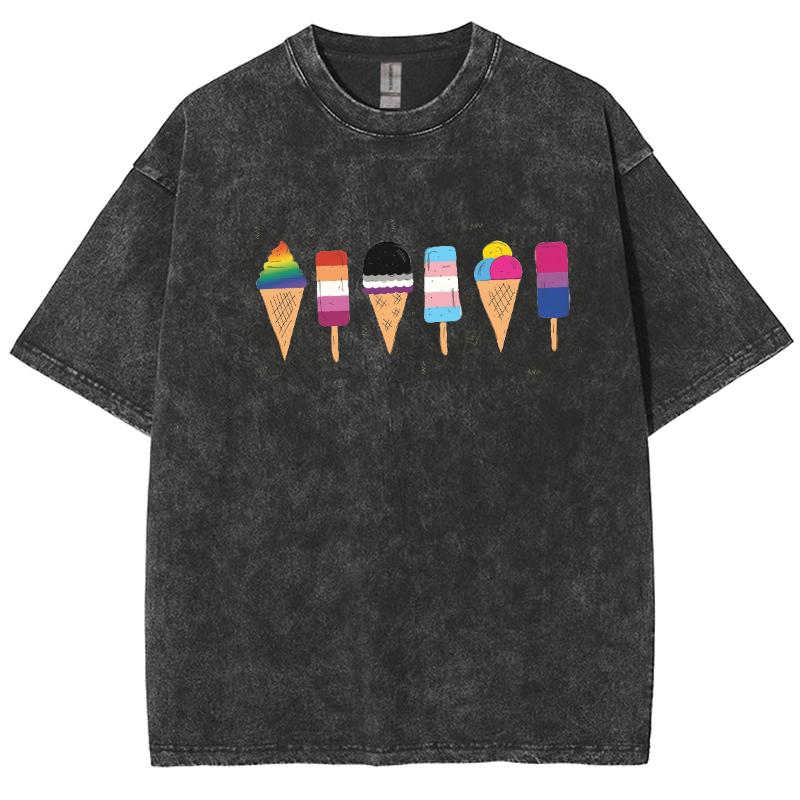 Свободная футболка с круглым вырезом, выстиранный деним, симпатичный принт, тренд, удобная повседневная одежда в стиле ретро для улицы, топы