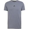 Adidas Футболка Aeroready Logo Round Neck Slim Fit с коротким рукавом, мужские топы, серые JI5766