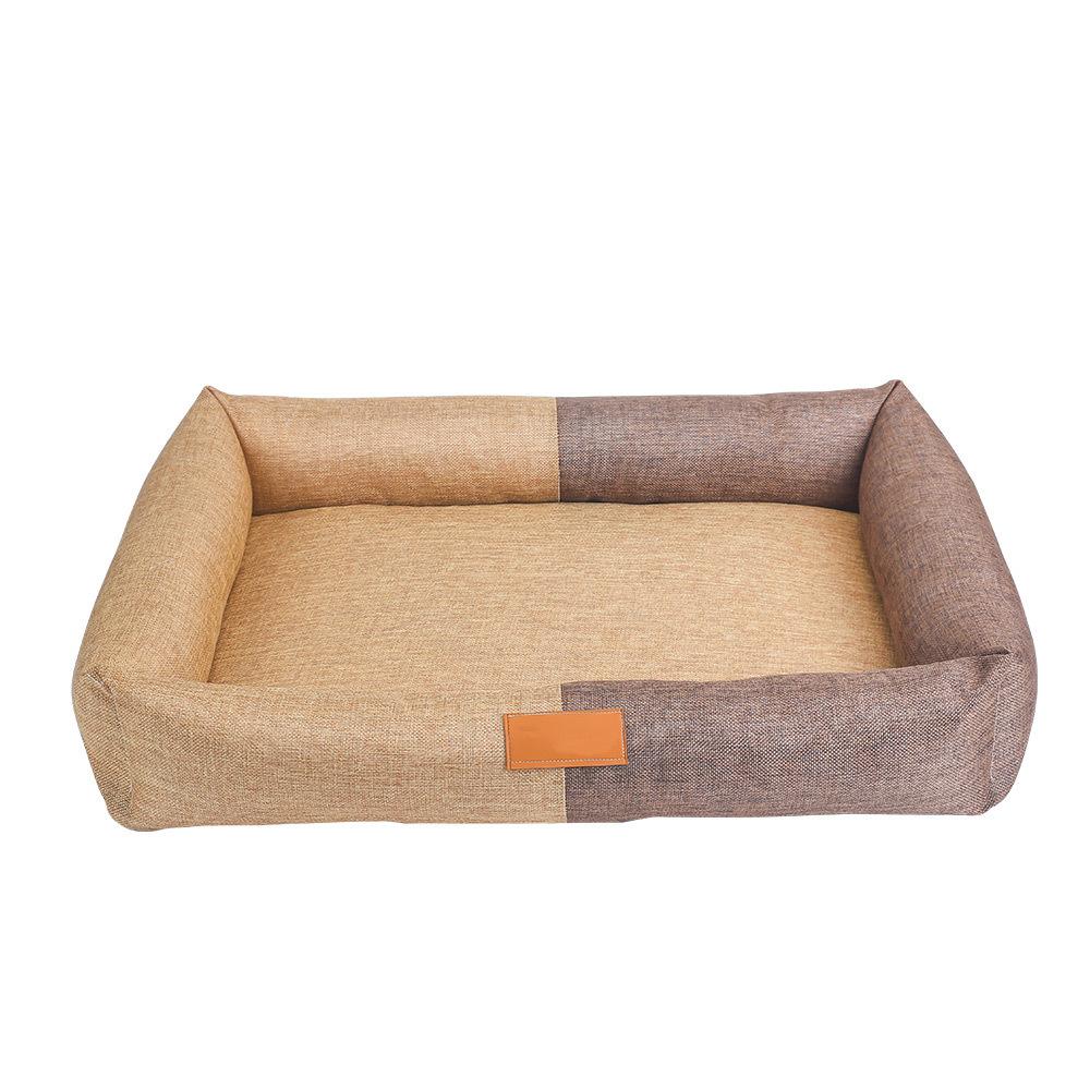Splice Sponge Pet Mat льняная ткань лежанка для собак с застежкой-молнией съемная и моющаяся лежанка для собак удобный, дышащий и прохладный коврик для собак