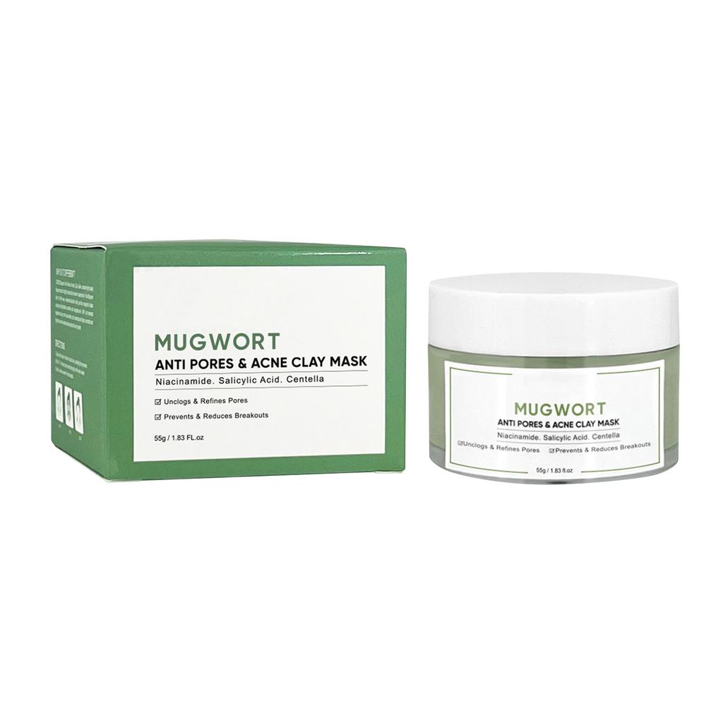 Успокаивающая грязевая маска с зеленым чаем для ухода за кожей, маска для лица, маска для контроля жирности и очищения пор, 50 г