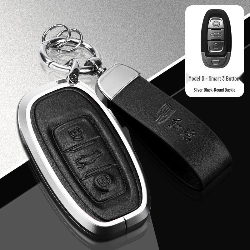 Key Case for Hongqi Models: H5, HS5, EQM5, H7, HS7, H9, H6, HS3 - 2023/24 Premium Car Bag Buckle Shell.