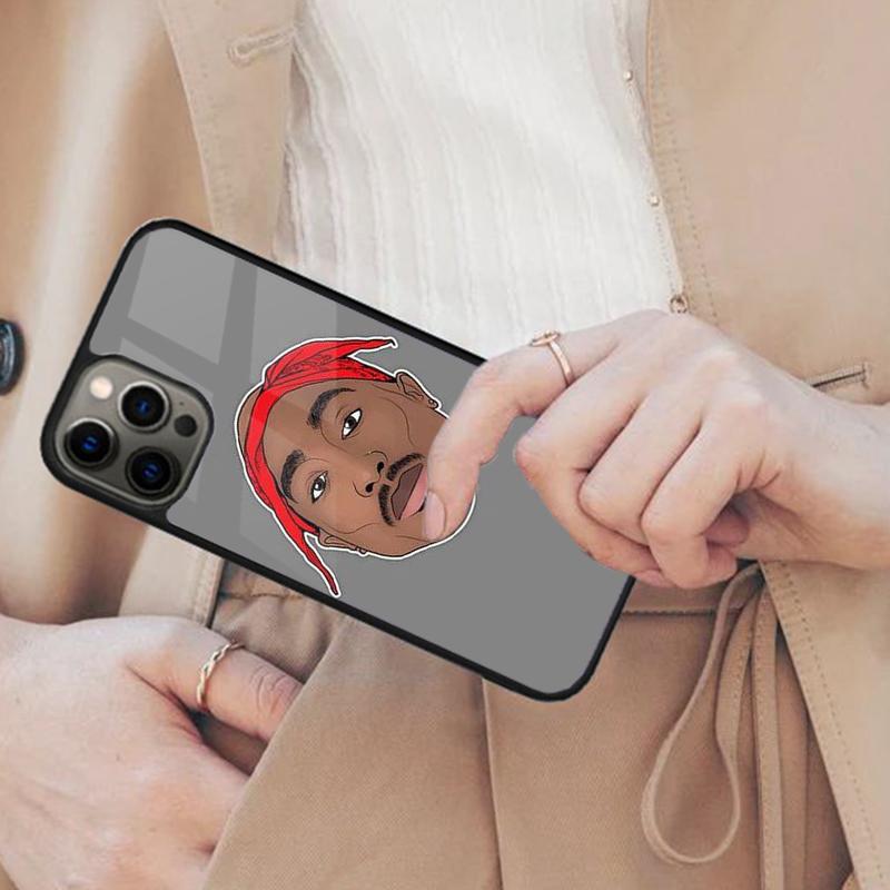 Чехол для телефона с магнитом Rapper 2pac Singer Tupac для APPLE iPhone 17 Air 16 14 13 12 Pro Max 15 Plus Беспроводная зарядка MagSafe