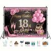 Фон для 18-летия с именем, на заказ, розовые шары и розы