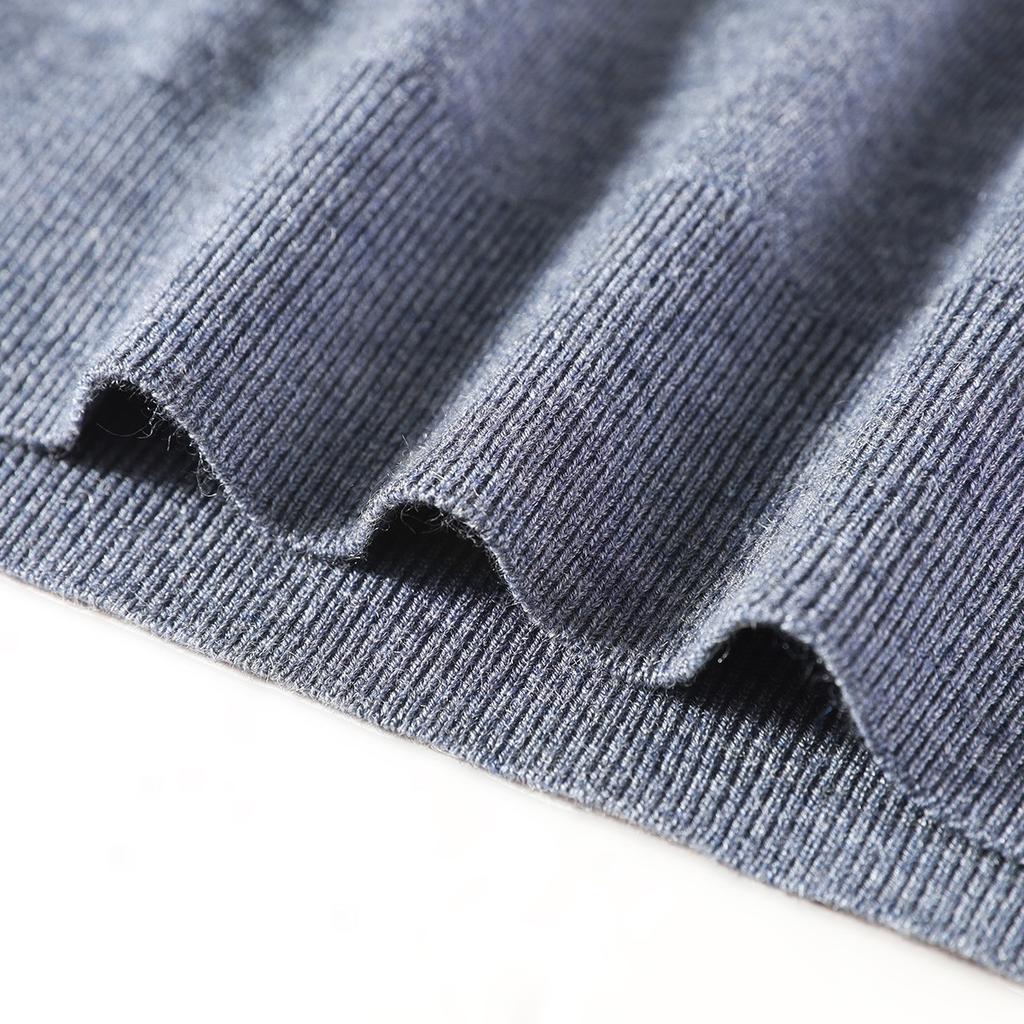 [Including Cashmere and Wool] Autumn Henry collar half open thin sweater men's simple, light luxury knitted base sweater