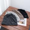 Retro solid color stacking hat autumn versatile face small cold hat women's loose lazy wind big head circumference bag head hat