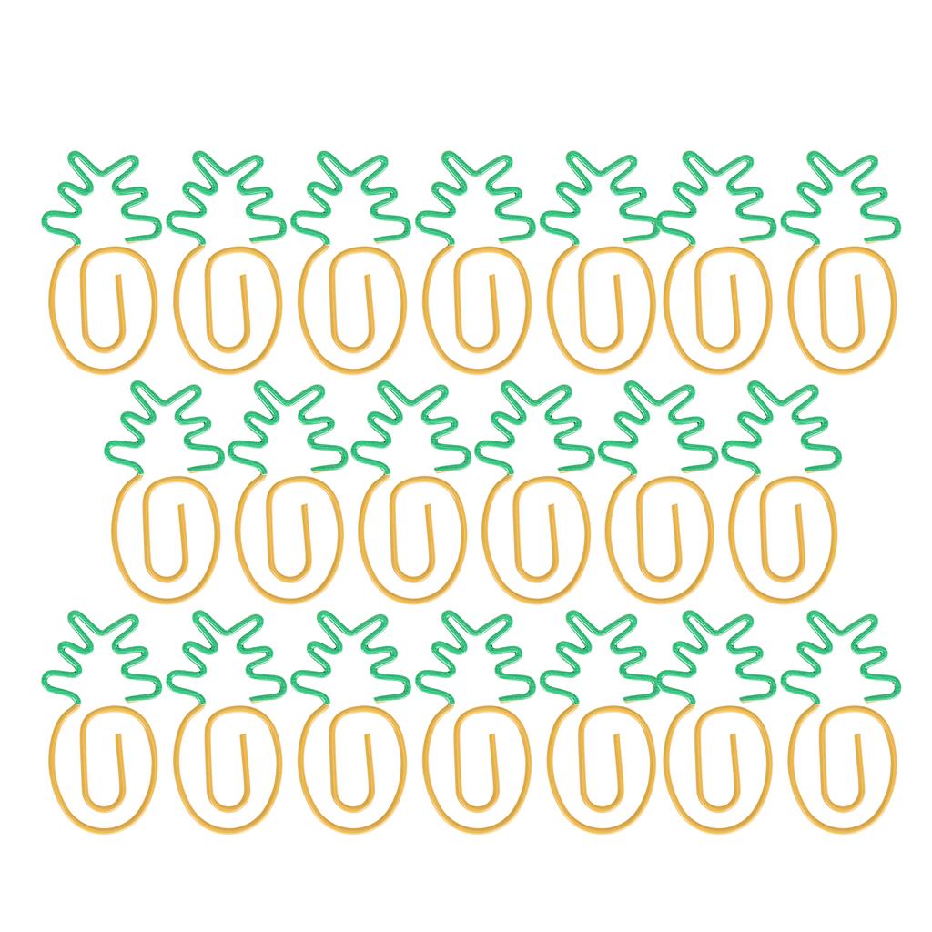 20Pcs Paper Clips Bookmarks Planner Clip Fruit Shaped Pin 2‑Color Office Supplies School Gifts
