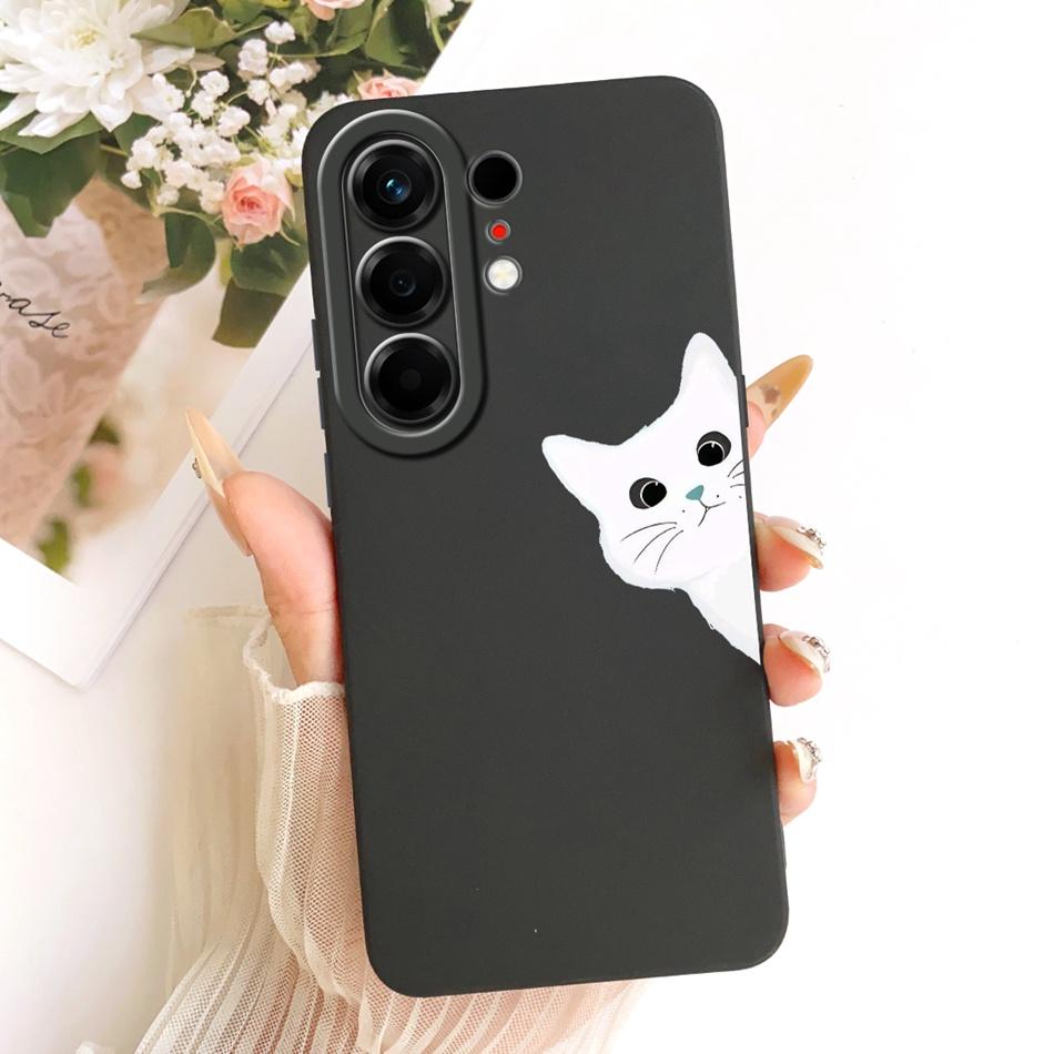 For Tecno Camon 50 Pro 4G CN5c Cute Cat Flower Cartoon Phone Case For Tecno Camon 50Pro 4G Soft Silicone Covers Bumpers