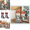 Colorful Green And Red Burlap Rudolph Christmas Stockings For Seasonal Celebrations
