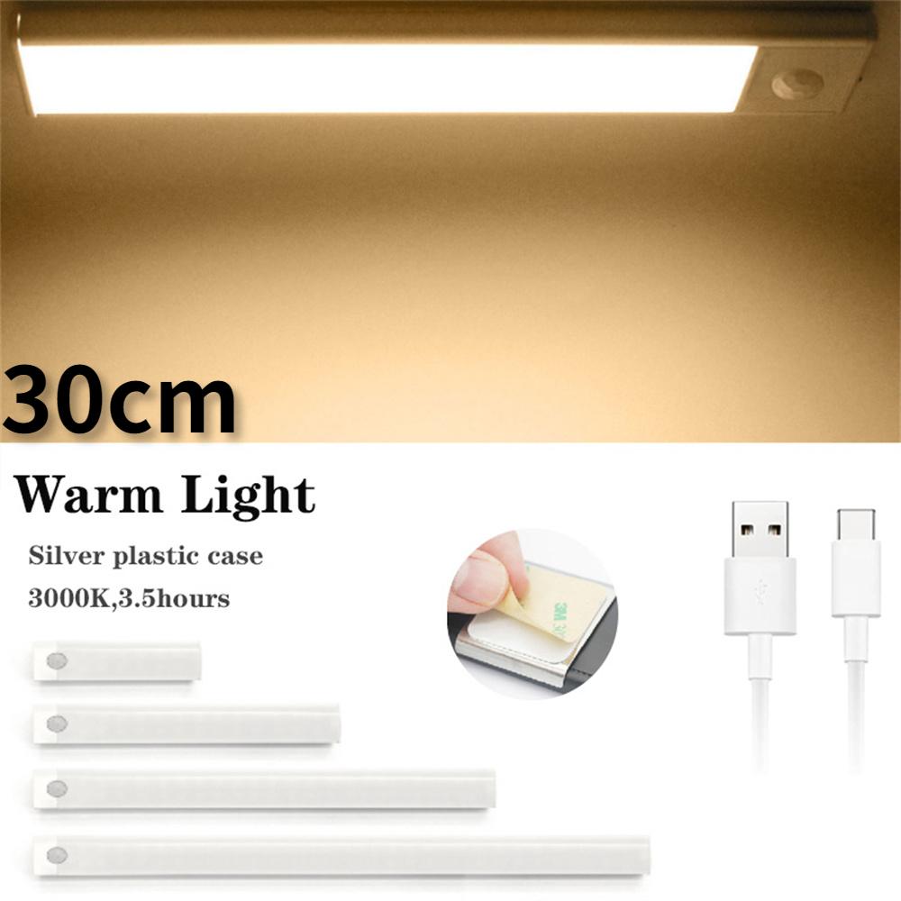 Датчик движения, ночник для шкафа, светодиодное USB-освещение, кухонный шкаф, шкаф, лампа, аккумуляторная магнитная светодиодная лампа