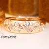 Small Round Charm Female Zircon Stone Finger Ring Vintage Silver Gold Color Wedding Band Bridal Jewelry For Women