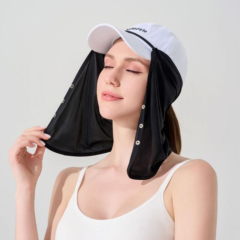 For Men Uv Protection Cap Mask Silk Scarf Outdoor Neck Protection Sunscreen Veil Sunscreen Mask Anti-Uv Face Cover Face Scarf