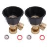 2 Set Adjustable Misting Nozzle Copper Plastic Big Fog Fine Mist Water Atomizing Spray Sprinkler