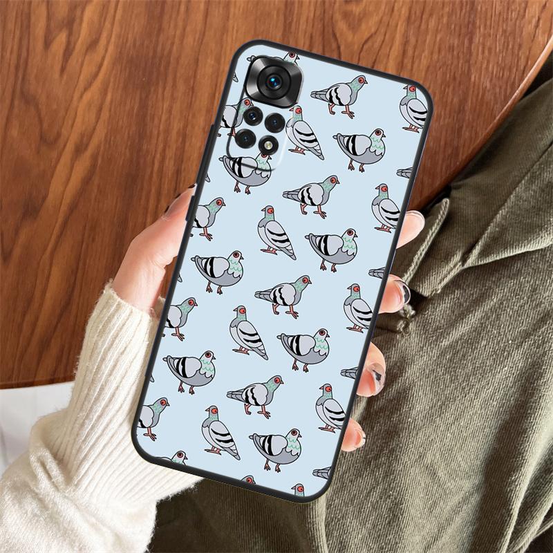 The Pigeons Case For Xiaomi Redmi Note 14 Pro 13 12 11 10 15 Pro Plus Redmi 15 C 13 10C 12C 13C 14C Cover