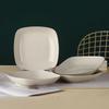 Haoya Nordic Jingdezhen Керамические квадратные обеденные тарелки 8 дюймов, набор из 4 штук