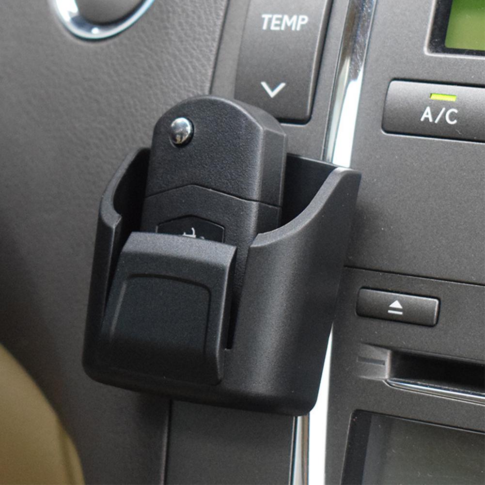Universal Car Key Holder Clip Car Interior Storage Box Dashboard Organizer Adhesive Mount For Card Key Rack Accessories