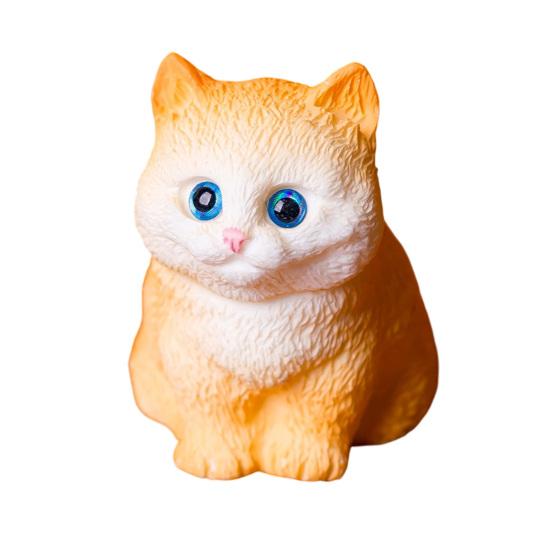 Миниатюрная фигурка кошки Микро-фигурка животного из смолы Милый котенок Топпер для торта Украшение для DIY Мохового ландшафта Декор для сказочного сада