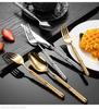 Light Luxury Stainless Steel Tableware Embossed Floral Pattern Knife Fork Spoon Set Durable Silverware for Home Restaurant