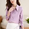 Women Blouses Shirts 2025 Spring Long Sleeve Women Blouse Shirt Turn Down Collar Office Lady White Black Chiffon Blouse Shirt Women Tops J864