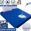 Single/Full/Queen/King Solid Color Fitted Sheets Mattress Protector Bed Cover Bed Sheets Bedsheet Solid Bedspreads 99.99% Waterproof