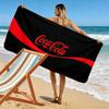 Coca Print Beach Towel, Large Soft Quick Dry Towel for Beach Camping Swimming