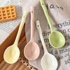Porcelain Language Color High Appearance Level Ceramic Spoon Household Soup Spoon Set Long Handle Eating Spoon Lightly Ladle