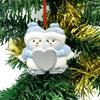 Cartoon Snowman Hanging Ornaments Resin Love DIY Christmas Pendants with Hannging Rope Decorative Snowman Car Pendant