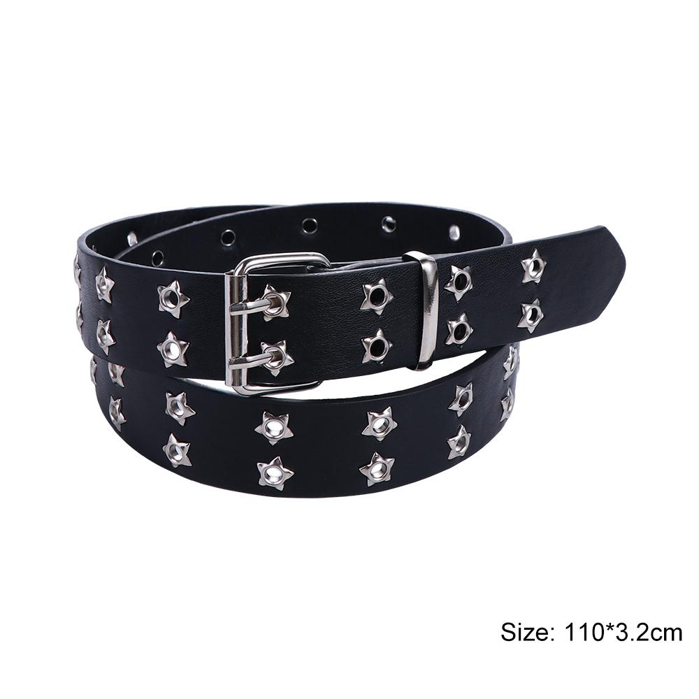 Man Belt Accessories Star Hole Waist Strap Korean Waist Belts Women Waistband Double Grommet Hole