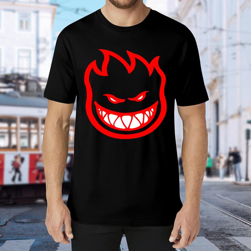 Spitfire Bighead Fill T-Shirt Black Cotton Short Sleeve Crew Neck Men's