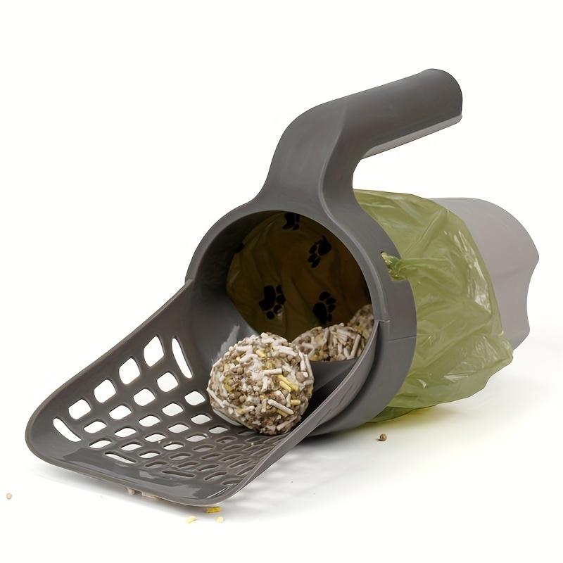Cat Litter Shovel Scoop with Integrated Trash Can Pet Filter Easy-Clean Toilet Garbage Picker Cat Litter Box Self Cleaning Tools
