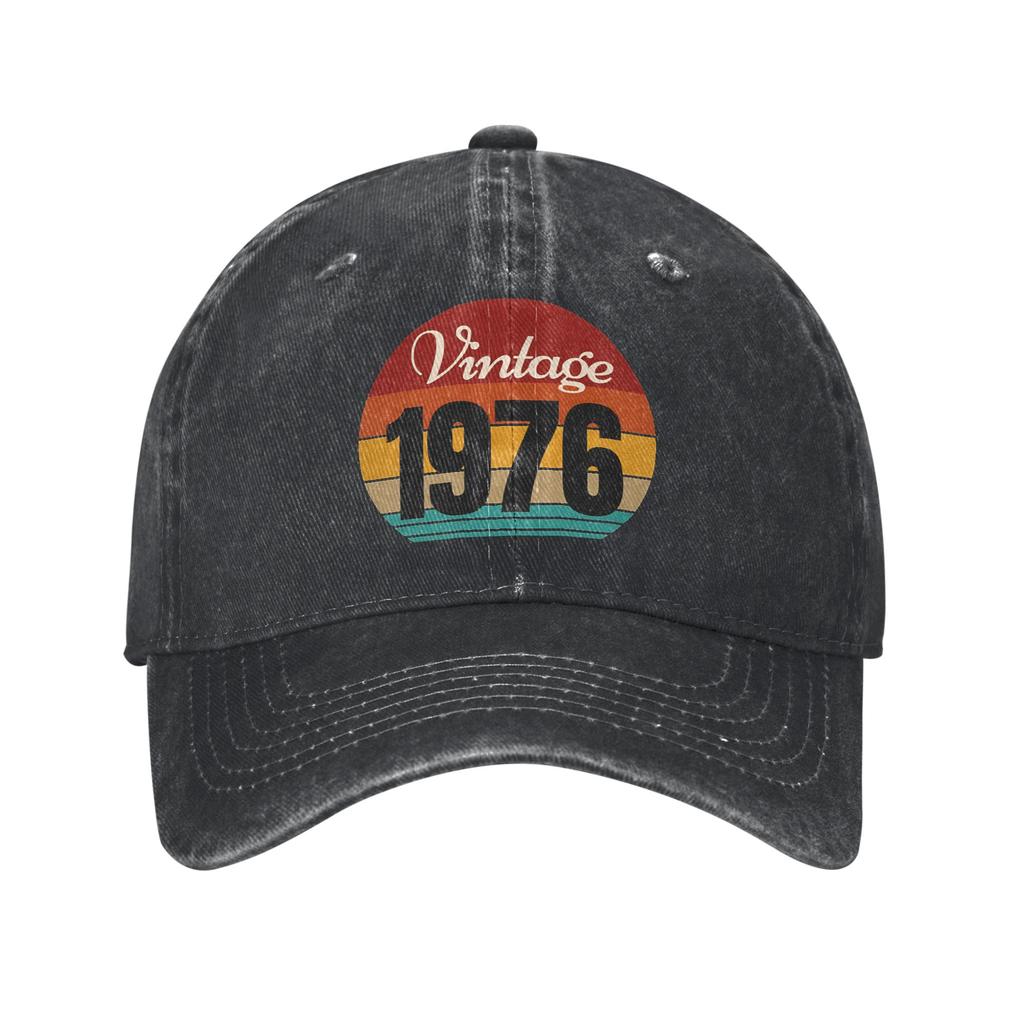 Vintage Born In 1976 aged 50 Trucker Hat Outfit For Unisex Baseball Caps 50 birthday Retro Wear Sun Caps Adjustable