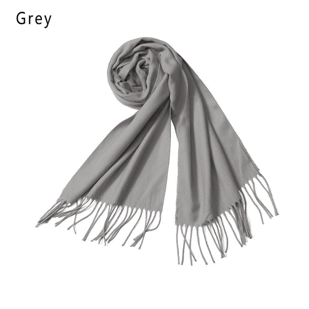 Business Autumn Winter Warm Long Shawl Cotton Scarf Pashmina Cotton Pure Color
