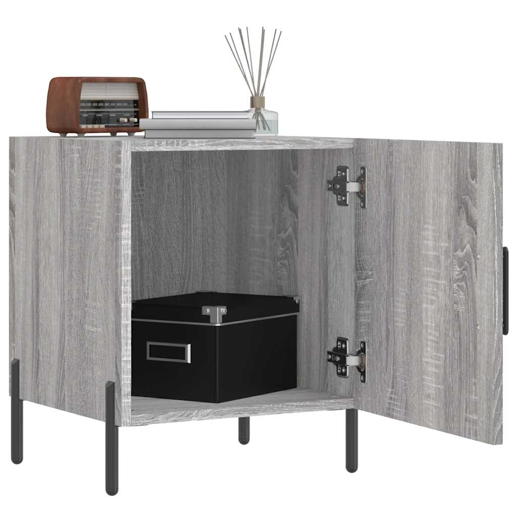 Nightstands 2 pcs Grey Sonoma 40x40x50 cm Particleboard