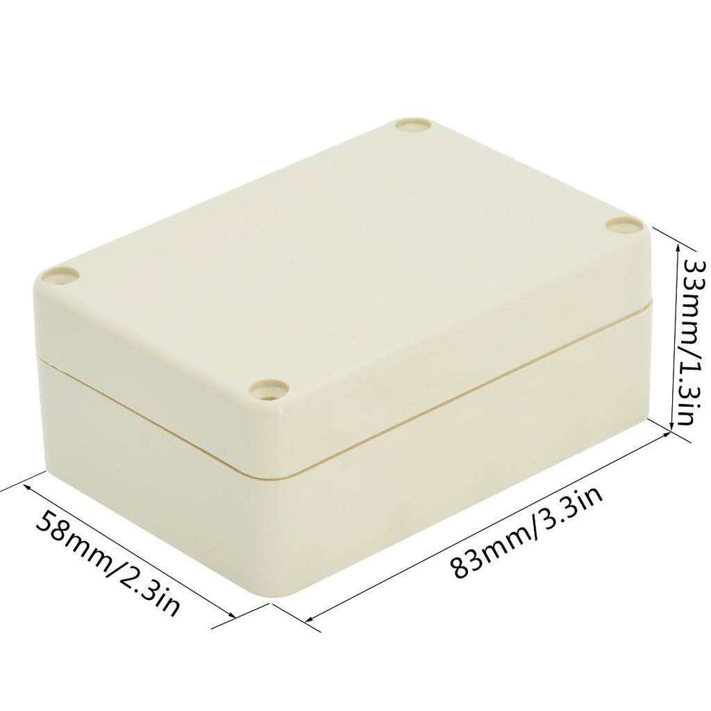 LeMotech Водонепроницаемая пылезащитная IP65 Пластиковая ABS Распределительная коробка Универсальный корпус для электрических проектов Светло-серый 3,3 x 2,3 x 1,3 дюйма (83 x 58 x 33 мм)