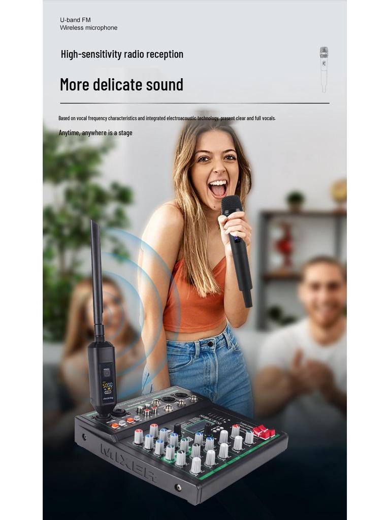 Wireless Dual Metal Charging Microphone for Home and KTV Singing with Free Shipping.
